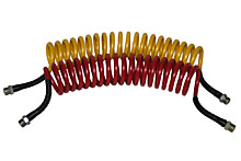 Шланг воздушный спиральный 5,5м. М16М16 красный+жёлтый